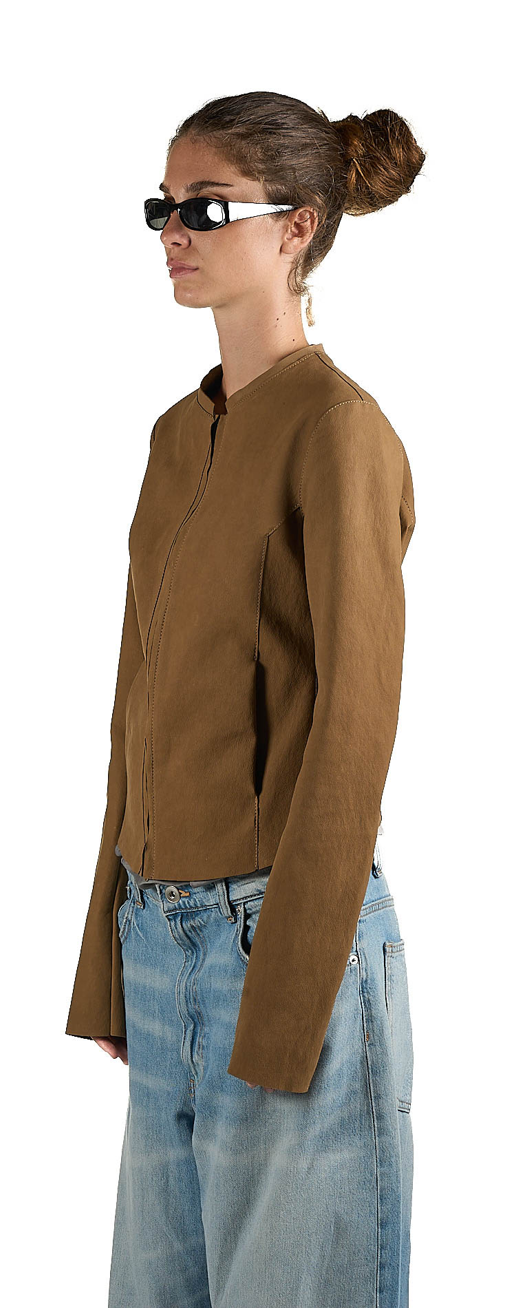 DANIELE BASTA LEATHER AND SILVER JACKET 